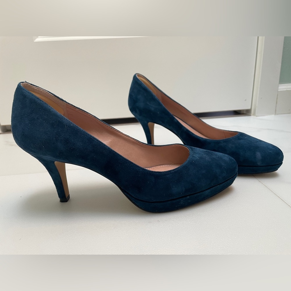 Vince Camino blue suede pumps. Size 8. Like new condition.